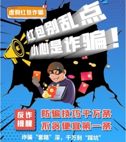 蘑菇时间app提醒您红包不要乱点，有可能是诈骗红包哦！